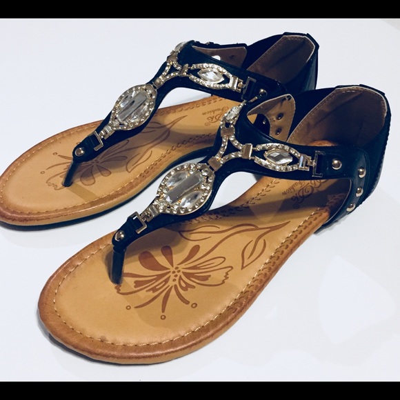 DBDK Eliza-2 Rhinestone Sandals Sandals Sz 8 - Picture 6 of 8